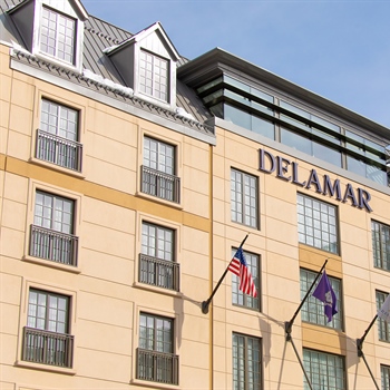 AceClamp metal roof snow bars installed at Delmar Hotel for safety and efficiency.