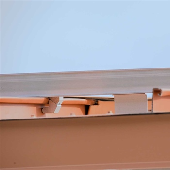Fully assembled AceClamp® Color Snap® snow rails for metal roofs with single-tool install