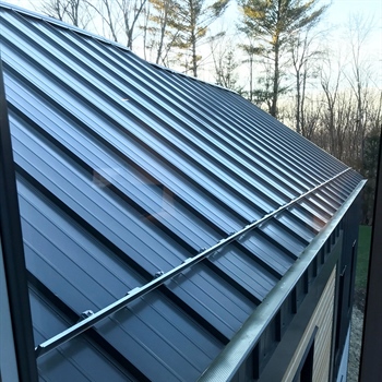 Color Snap® snow guards for metal roofing at Hunter's Hollow