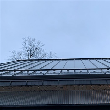 Color Snap® snow rails for metal roofing at Hunter's Hollow