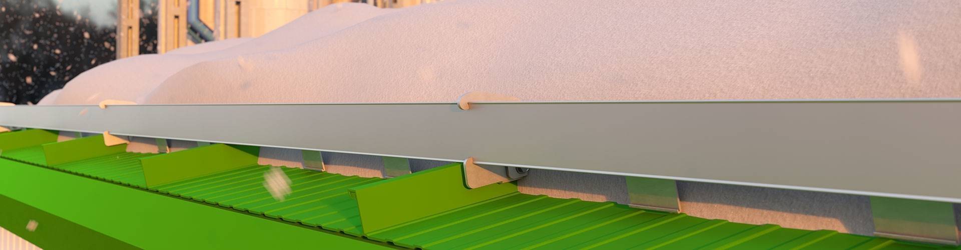 SNOW TITAN® - Commercial Duty Snow Rails for insulated metal roofs with up to 42